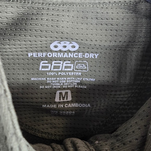 686 Mens medium Performance Dry Baselayer Quarter Zip Pullover Long Sleeve Shirt - Picture 3 of 9